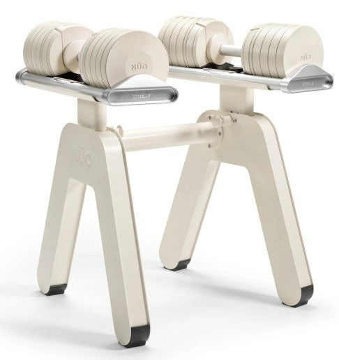 Set-Angebot - NÜOBELL Premium Kurzhanteln 2-40kg und PYLON Kurzhantelständer in Ausführung "Sand"