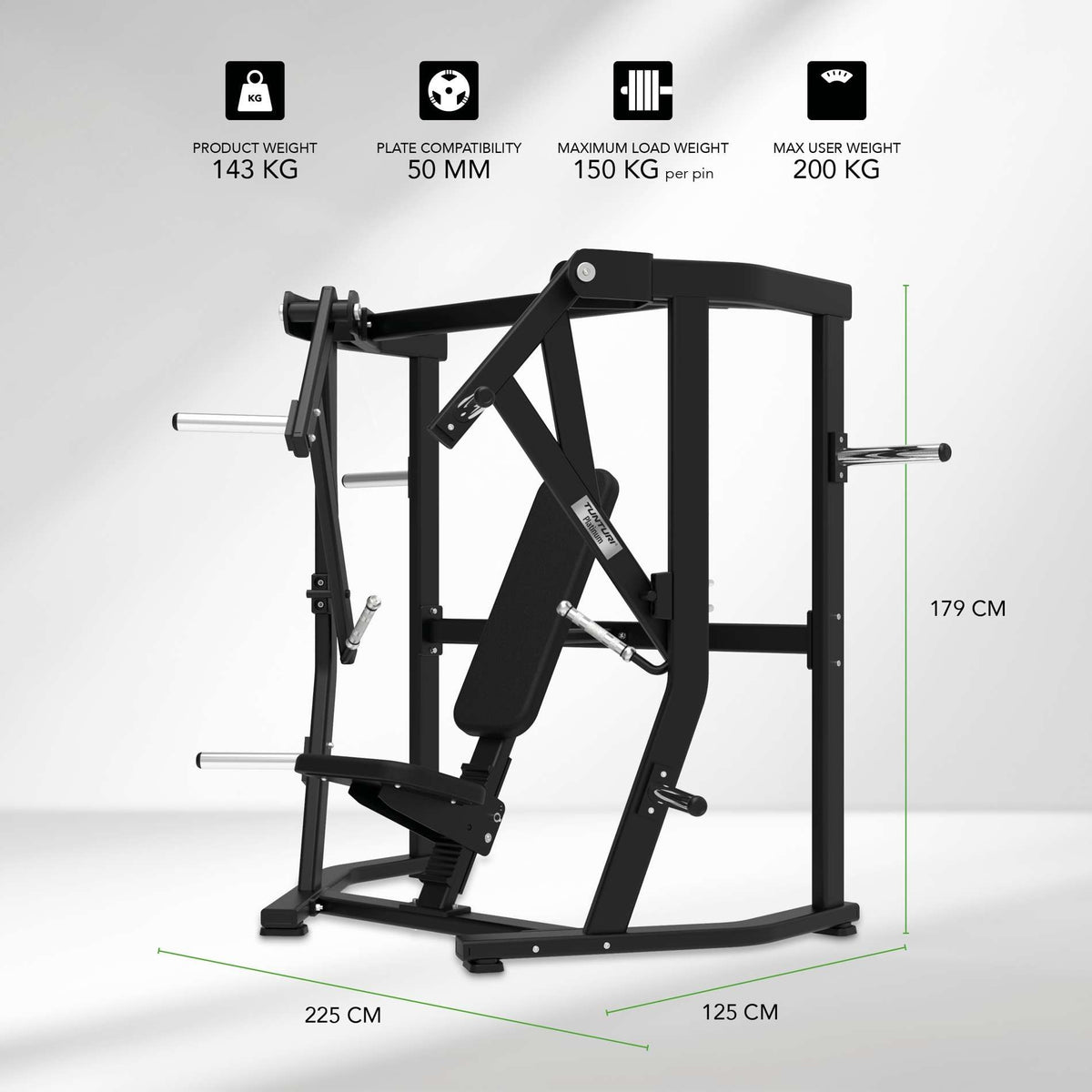 Tunturi Platinum Wide Chest Press - Plate Loaded