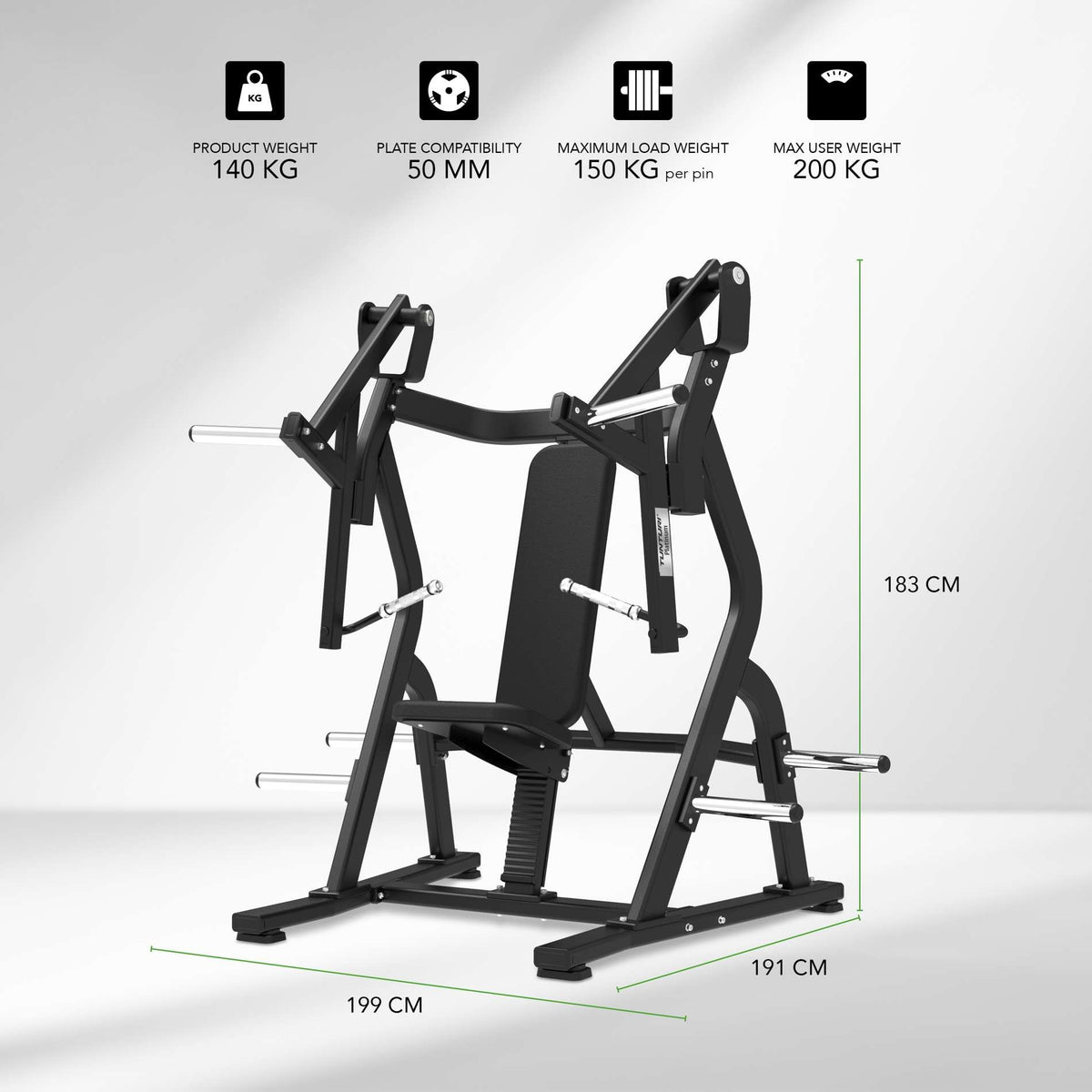 Tunturi Platinum Chest Press - Plate Loaded