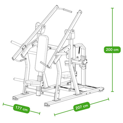 Tunturi Platinum Chest Press & Lat Pulldown - Plate Loaded Dual