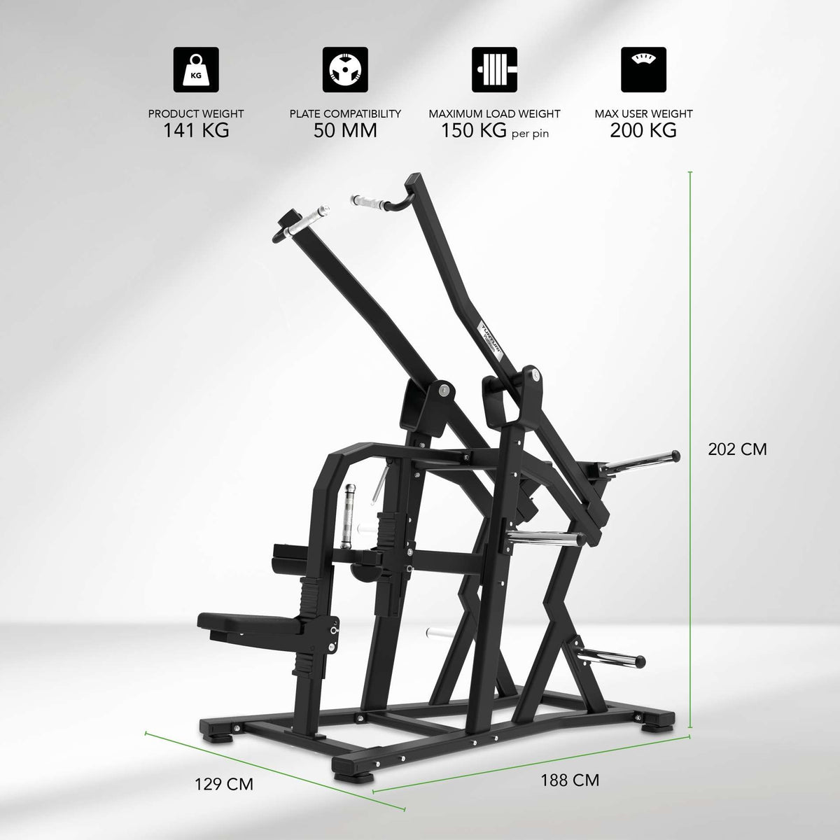 Tunturi Platinum Wide Lat Pulldown - Plate Loaded