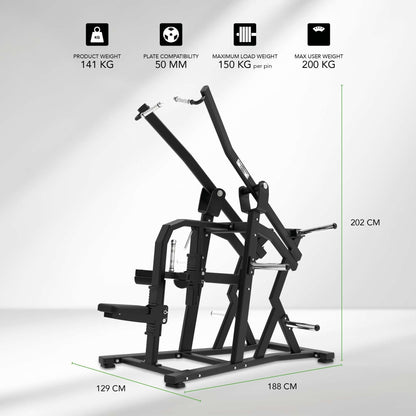 Tunturi Platinum Wide Lat Pulldown - Plate Loaded