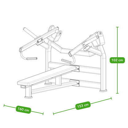 Tunturi Platinum Horizontal Chest Press - Plate Loaded