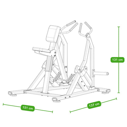 Tunturi Platinum Seated Row - Plate Loaded