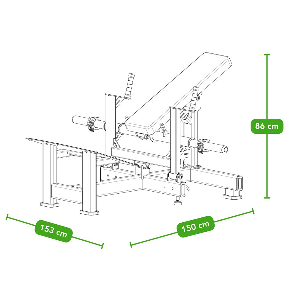 Tunturi Platinum Hip Thrust - Plate Loaded