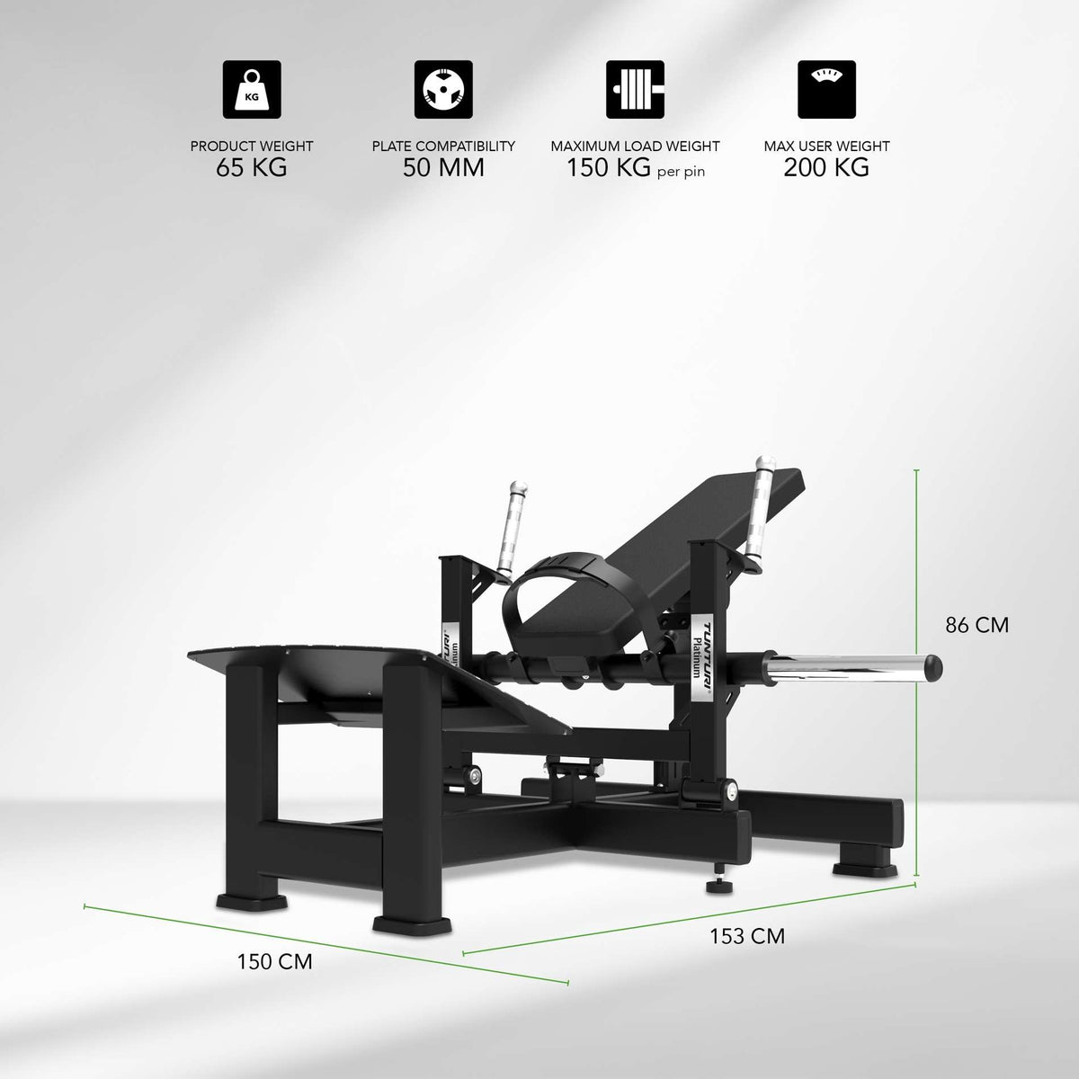 Tunturi Platinum Hip Thrust - Plate Loaded