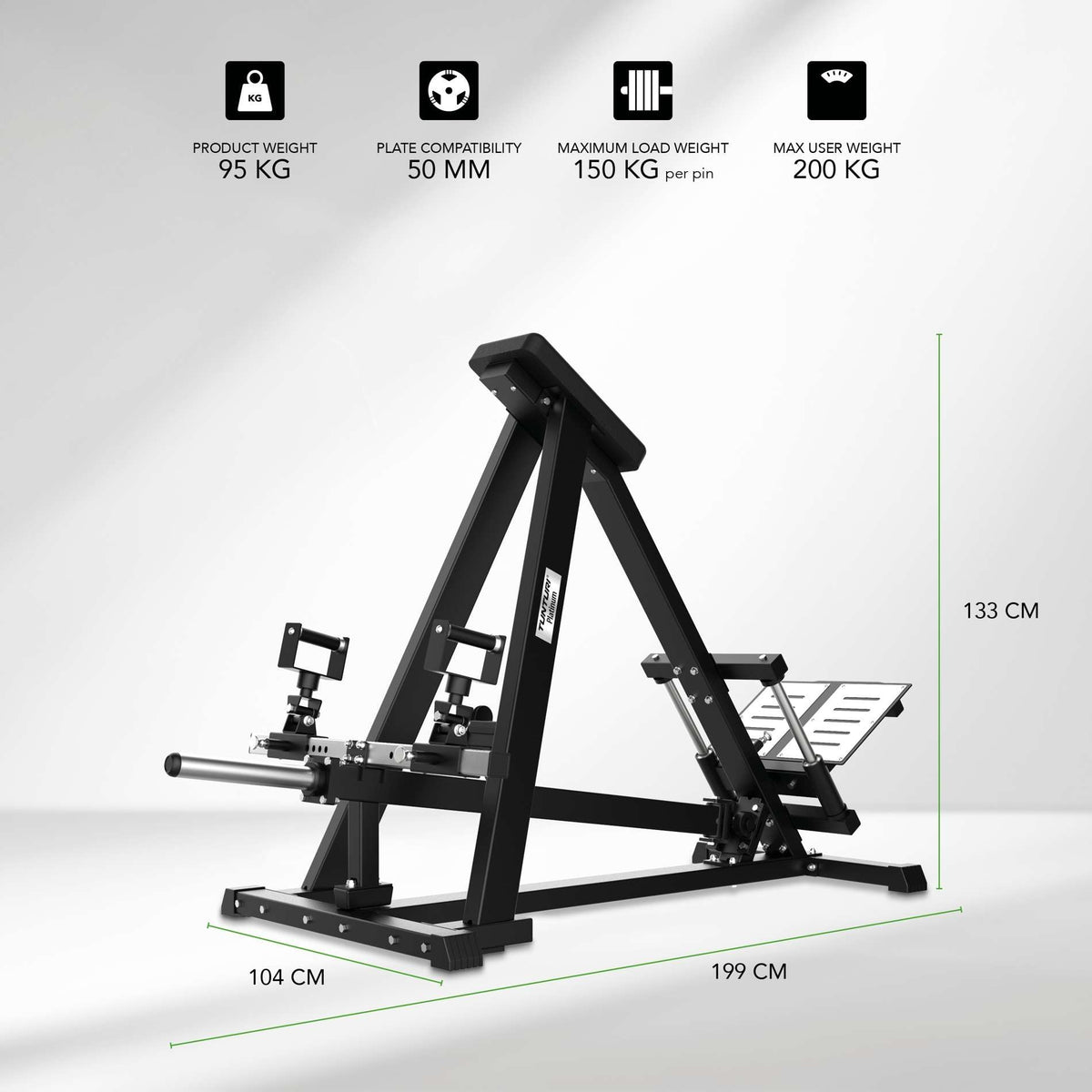 Tunturi Platinum Adjustable T-bar Row - Plate Loaded