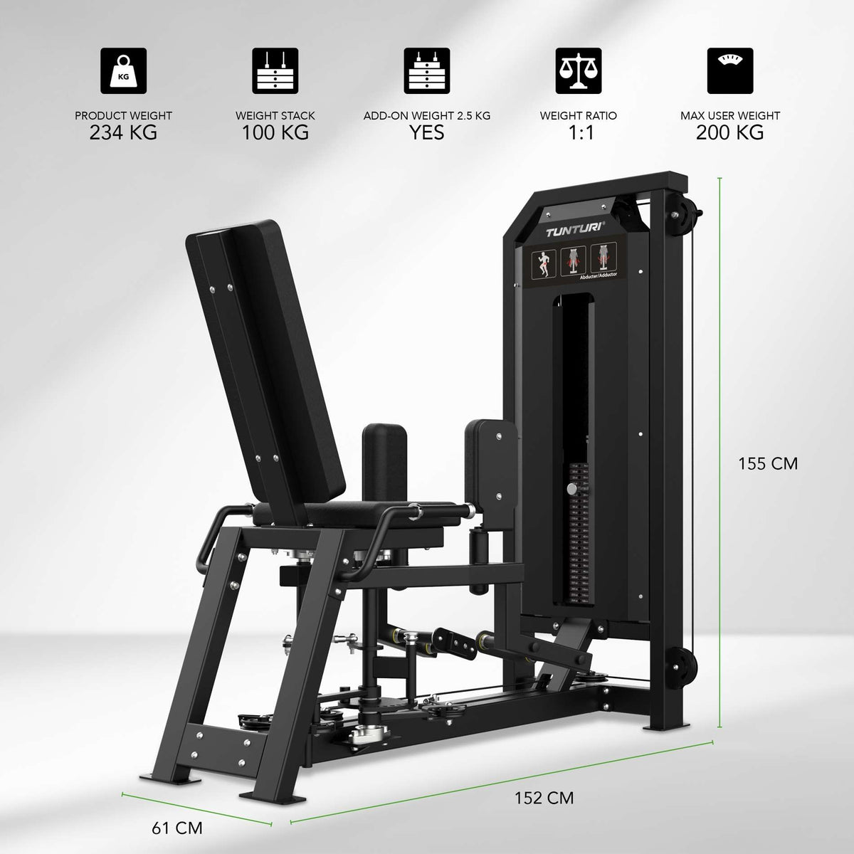 Tunturi Platinum Dual Abductor / Adductor - Selectorized