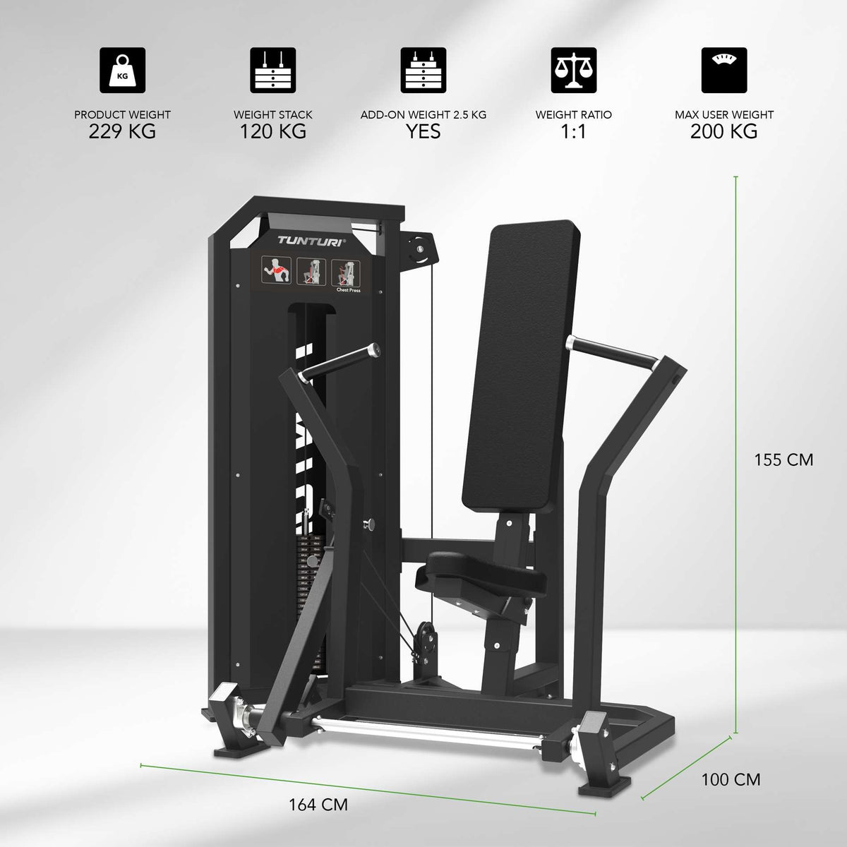 Tunturi Platinum Chest Press - Selectorized