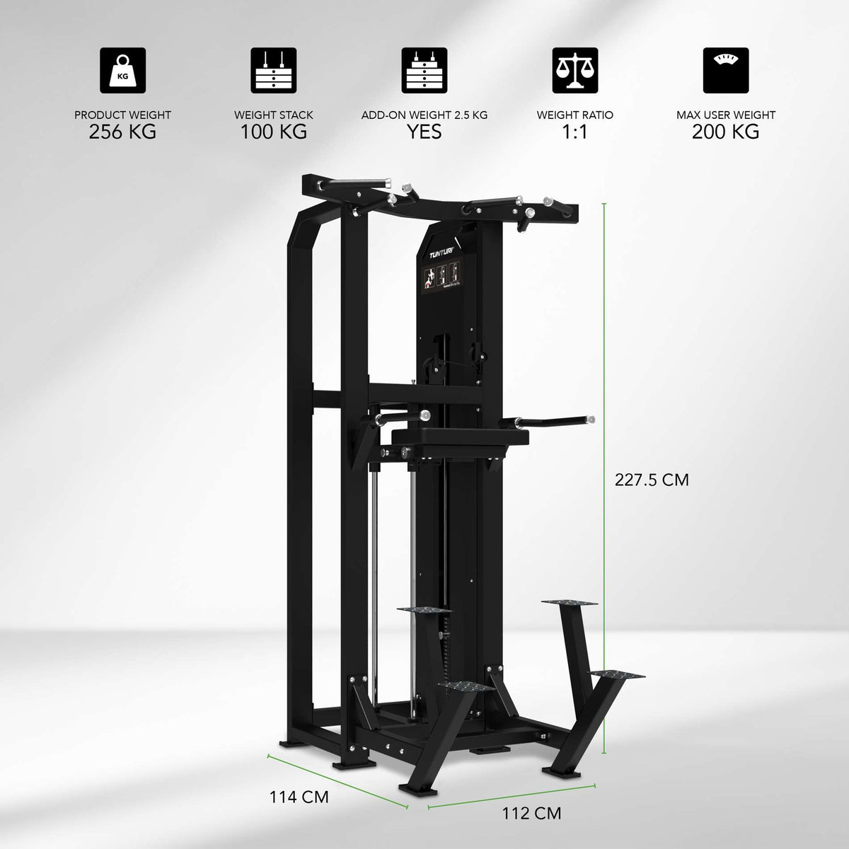 Tunturi Platinum Dual Assisted Chin Up-Dip - Selectorized
