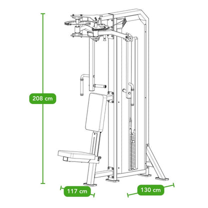 Tunturi Platinum Dual Pec Fly-Rear Delt - Selectorized