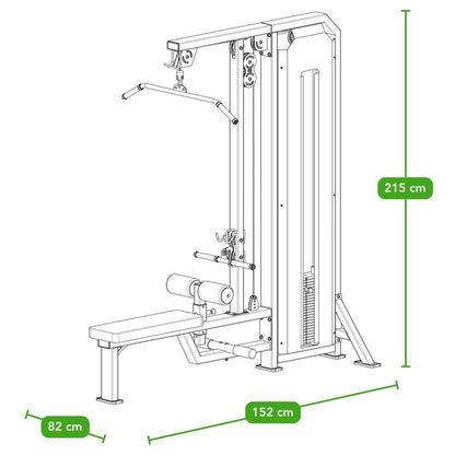 Tunturi Platinum Dual Lat Pulldown-Low row - Selectorized