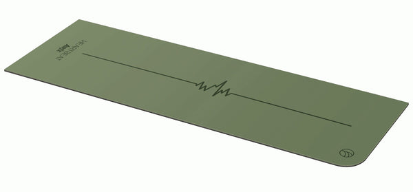 Airex Heartbeat Yoga & Functional Training Matte, L183 x B61 x D0.4cm, olive