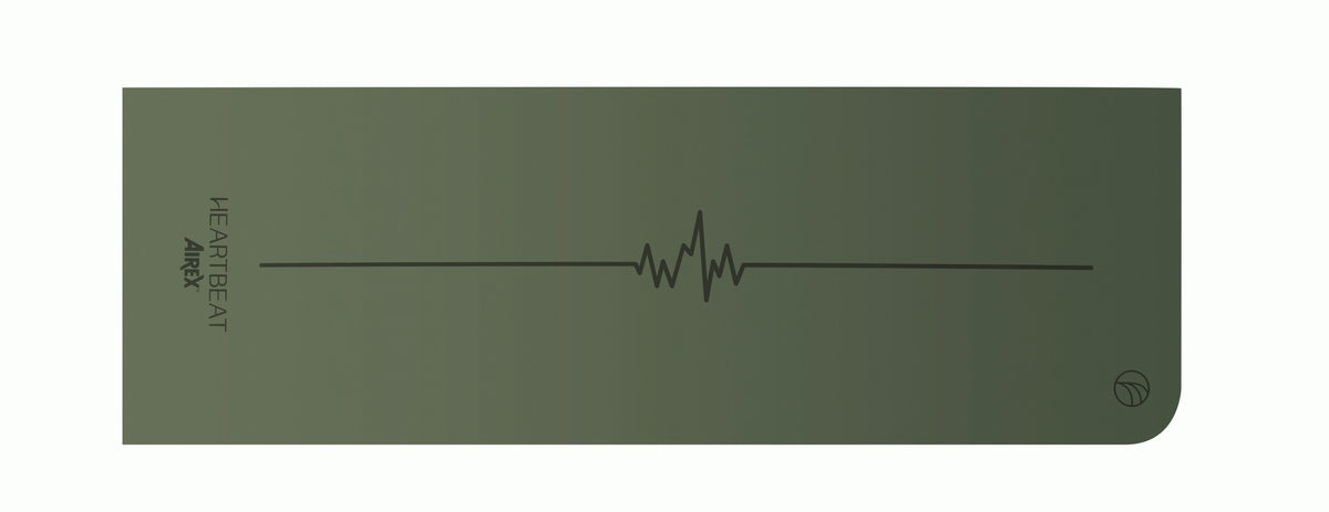 Airex Heartbeat Yoga & Functional Training Matte, L183 x B61 x D0.4cm, olive