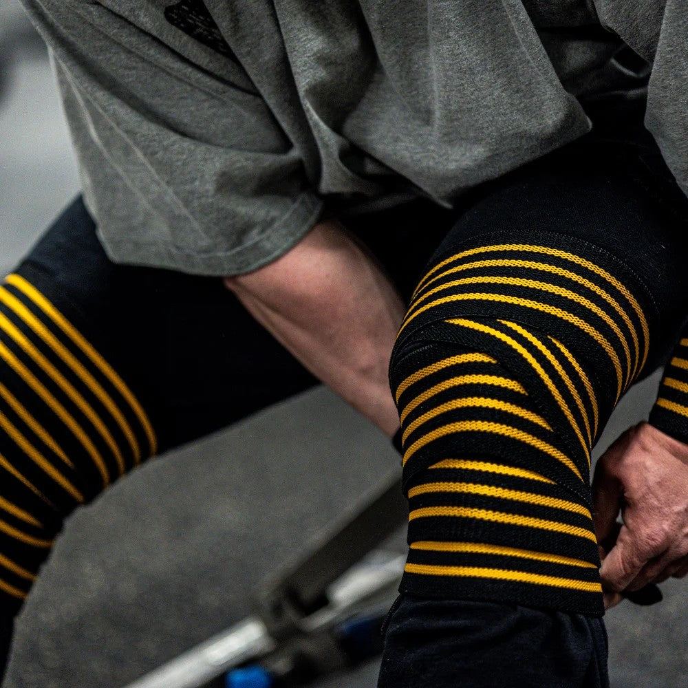 Gasp Knee Wraps, schwarz/flame