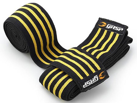 Gasp Knee Wraps, schwarz/flame