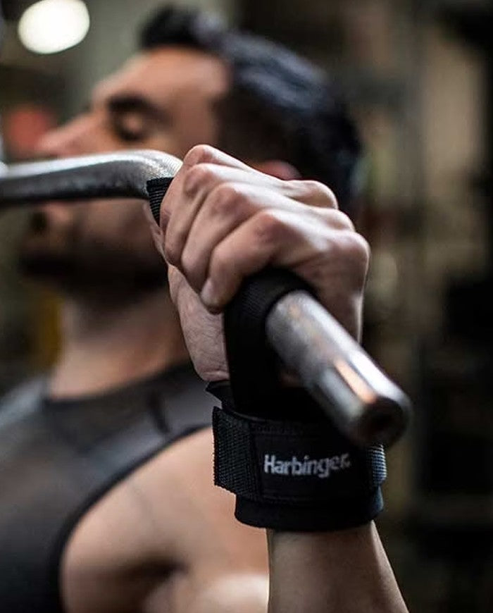 Harbinger Big Grip Pro Lift Straps, schwarz