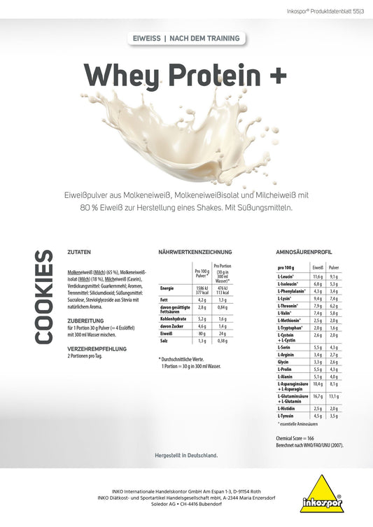 Inkospor Whey Protein+ 500g Beutel