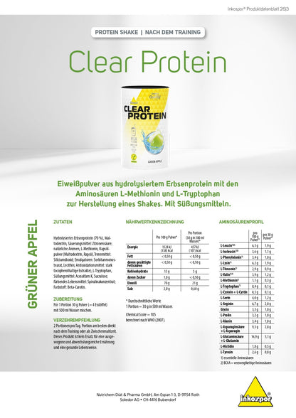 Inkospor Clear Protein Vegan 300g Dose
