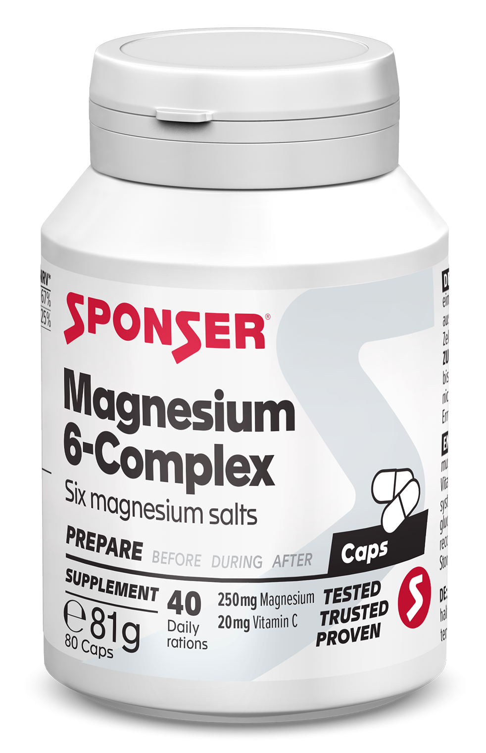 Sponser Magnesium 6-Complex, 80 Kapseln
