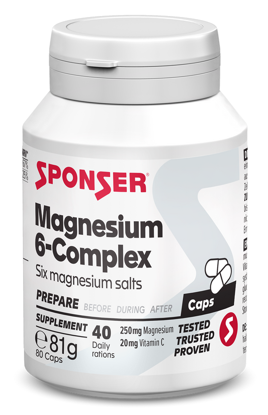 Sponser Magnesium 6-Complex, 80 Kapseln