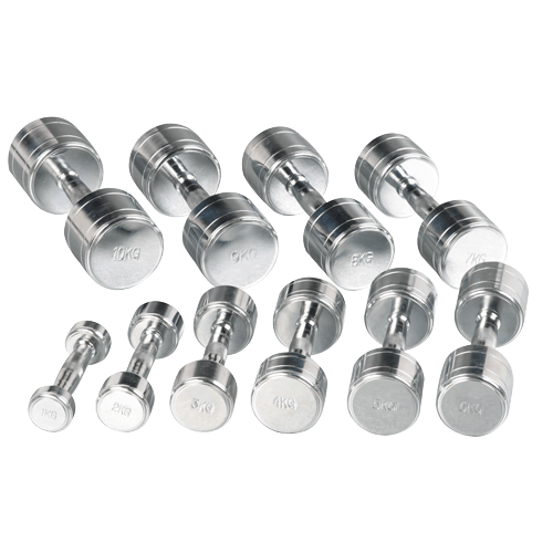 Kurzhantel-Satz 1-10kg chrom mit Vertikalständer (CHDUSET)