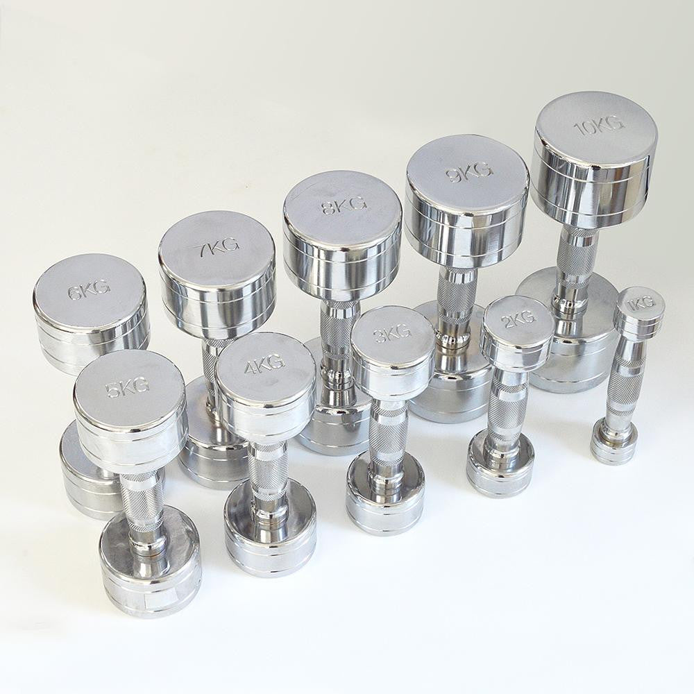 Kurzhantel-Satz 1-10kg chrom mit Vertikalständer (CHDUSET)