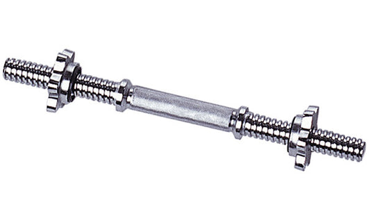 Kurzhantel-Stangen 30mm mit Gewinde und 2 Schraubverschlüssen, 36cm