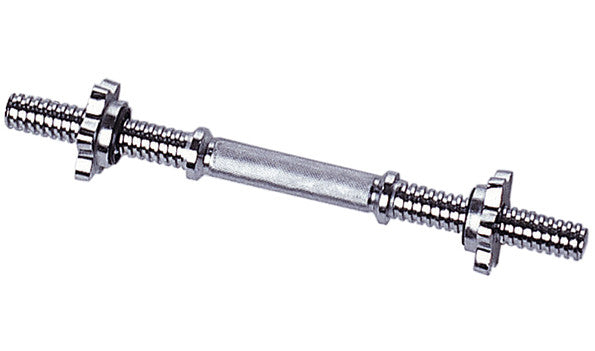 Kurzhantel-Stangen 30mm mit Gewinde und 2 Schraubverschlüssen, 36cm