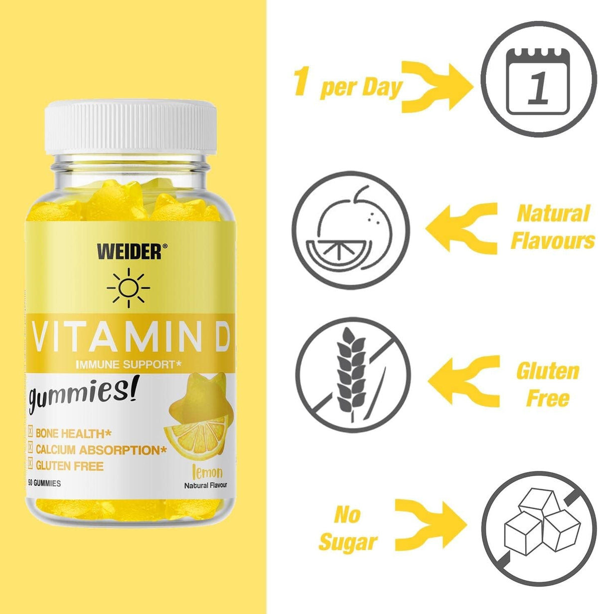 Weider Vitamin D Gummies 50 Stück
