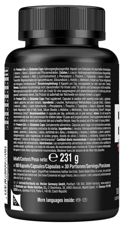 Weider Premium EAA +L-Glutamine 180 Kapseln