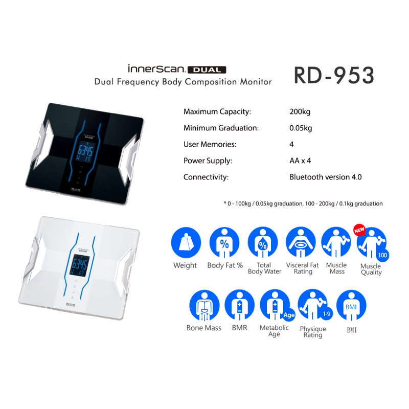 Tanita RD-953 Körperanalysewaage, schwarz