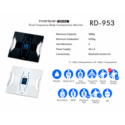 Tanita RD-953 Körperanalysewaage, schwarz