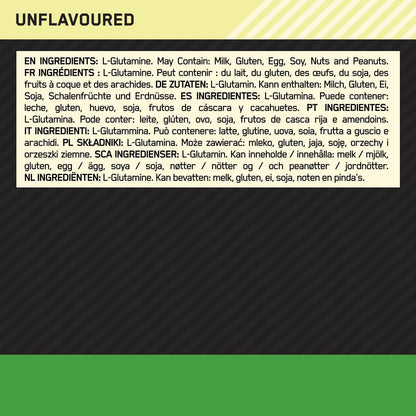 Optimum Nutrition Glutamin Pulver 630g Dose