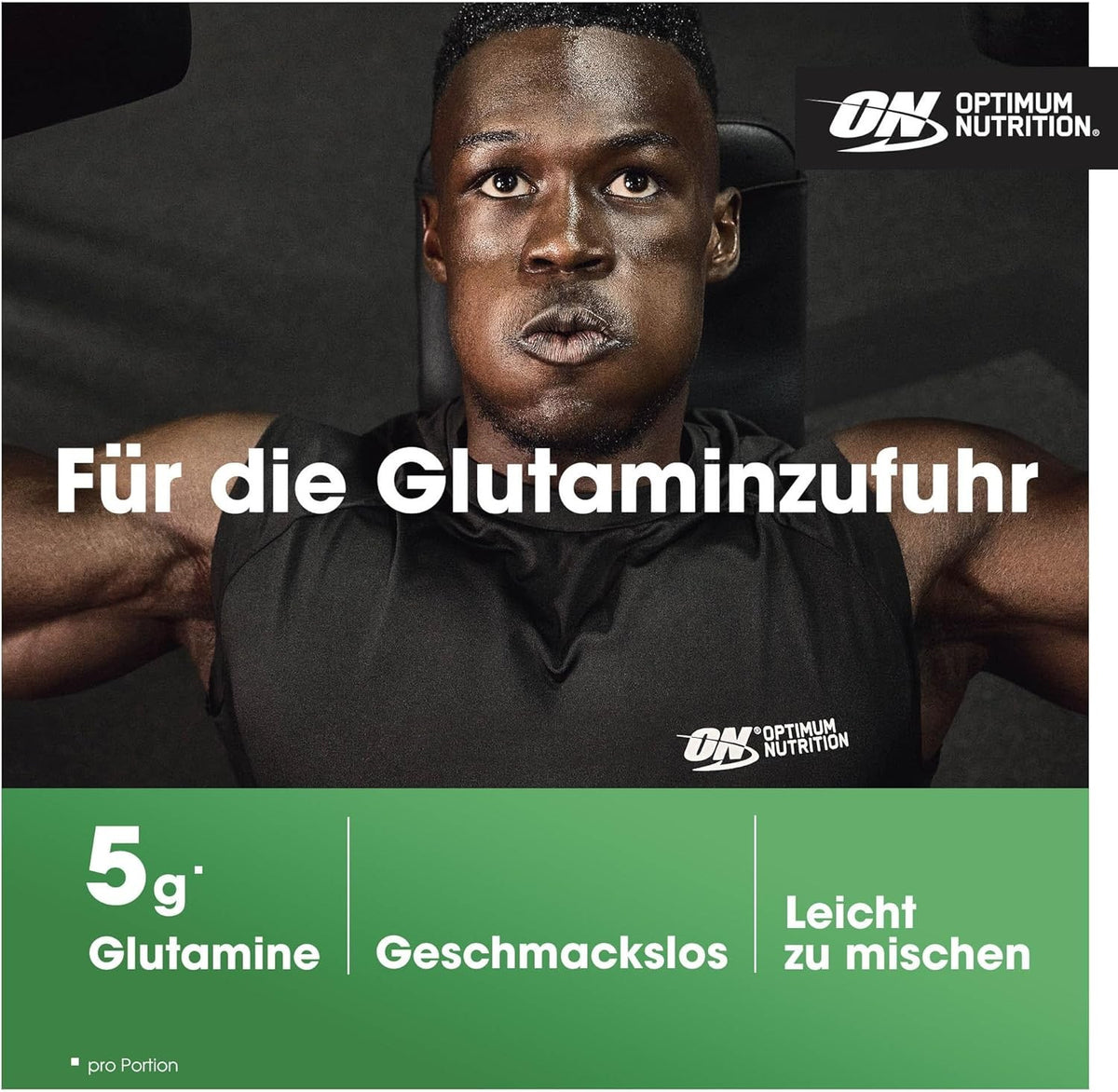 Optimum Nutrition Glutamin Pulver 630g Dose