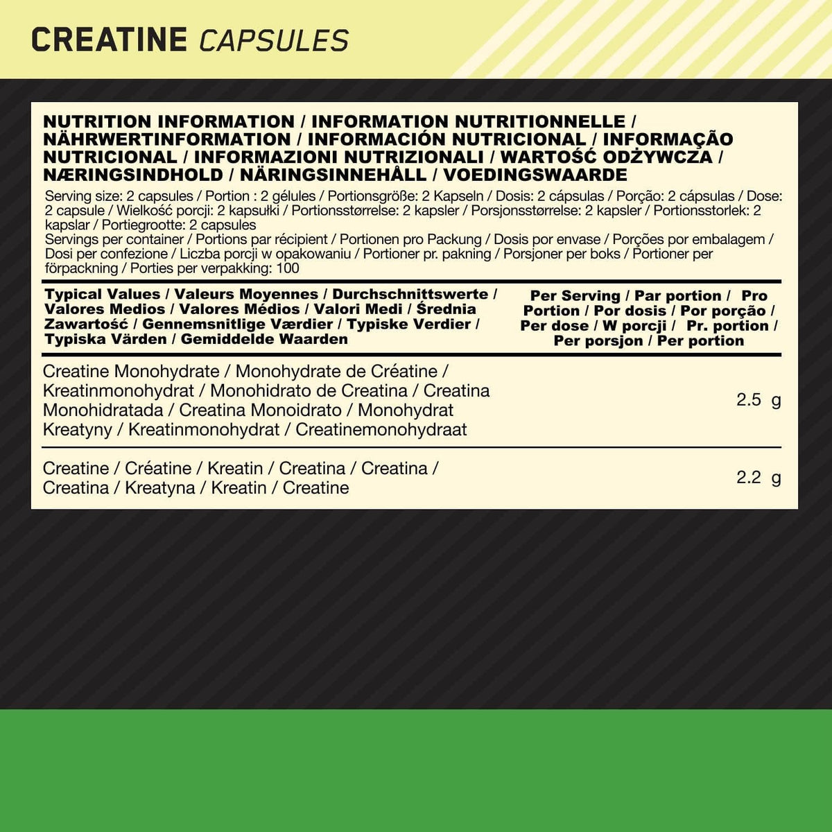 Optimum Nutrition Creatine 2500 (200 Kapseln)