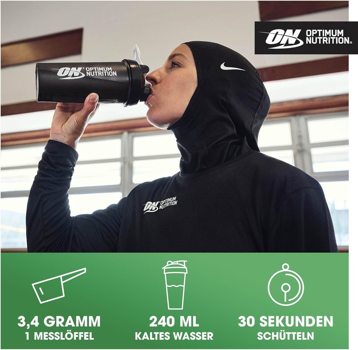 Optimum Nutrition Micronised Creatine Pulver 187g Dose
