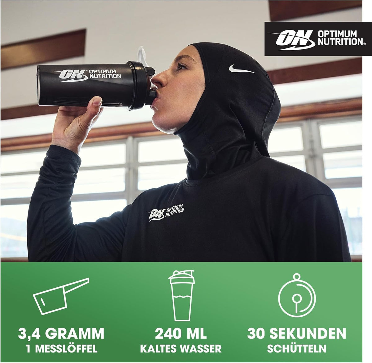 Optimum Nutrition Micronised Creatine Pulver 634g Dose