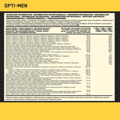 Optimum Nutrition Opti-Men Multivitamin 180 Tabletten