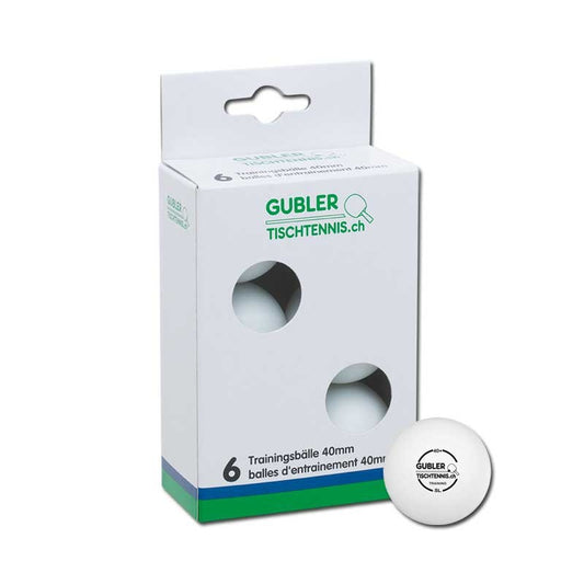 Gubler Tischtennisball 40 Cell-free 6 Bälle