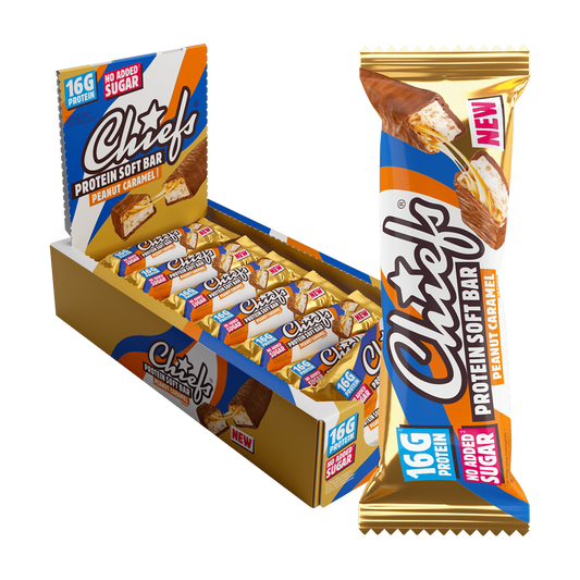 Chiefs Protein Soft Bar Peanut Caramel 15 x 55g