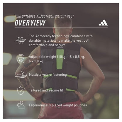 Adidas Performance Gewichtsweste - Individuell anpassbar - 10kg