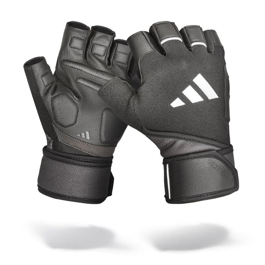 Adidas Trainingshandschuhe mit Handgelenksbandage, schwarz