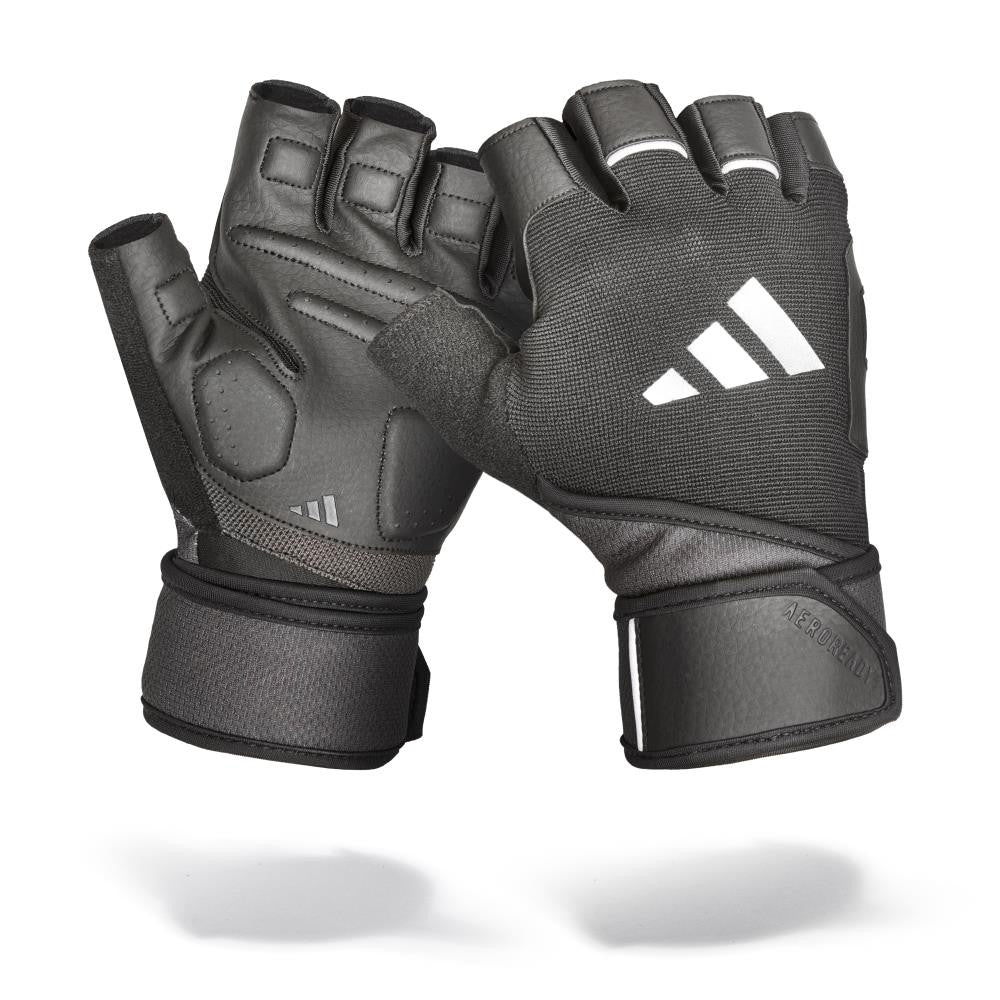 Adidas Trainingshandschuhe mit Handgelenksbandage, schwarz