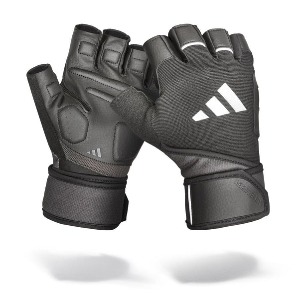 Adidas Trainingshandschuhe mit Handgelenksbandage, schwarz
