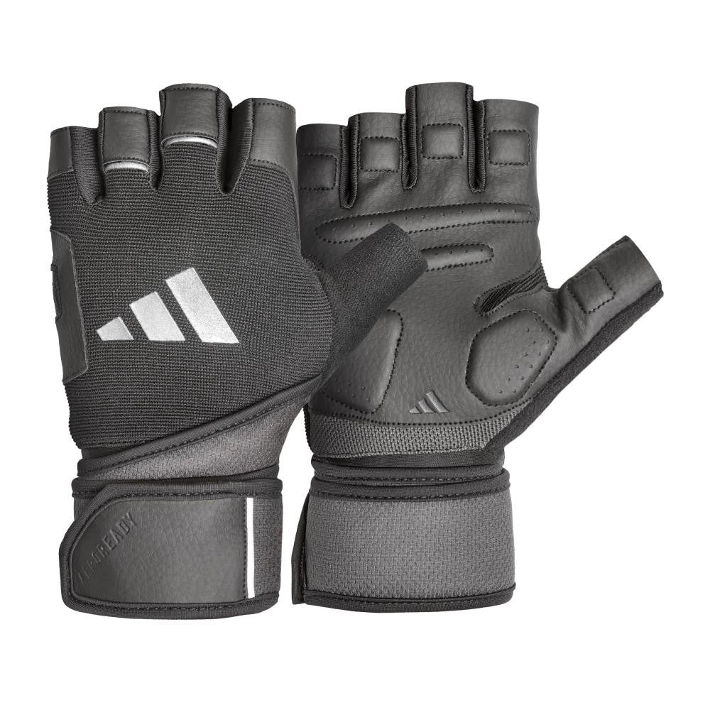 Adidas Trainingshandschuhe mit Handgelenksbandage, schwarz
