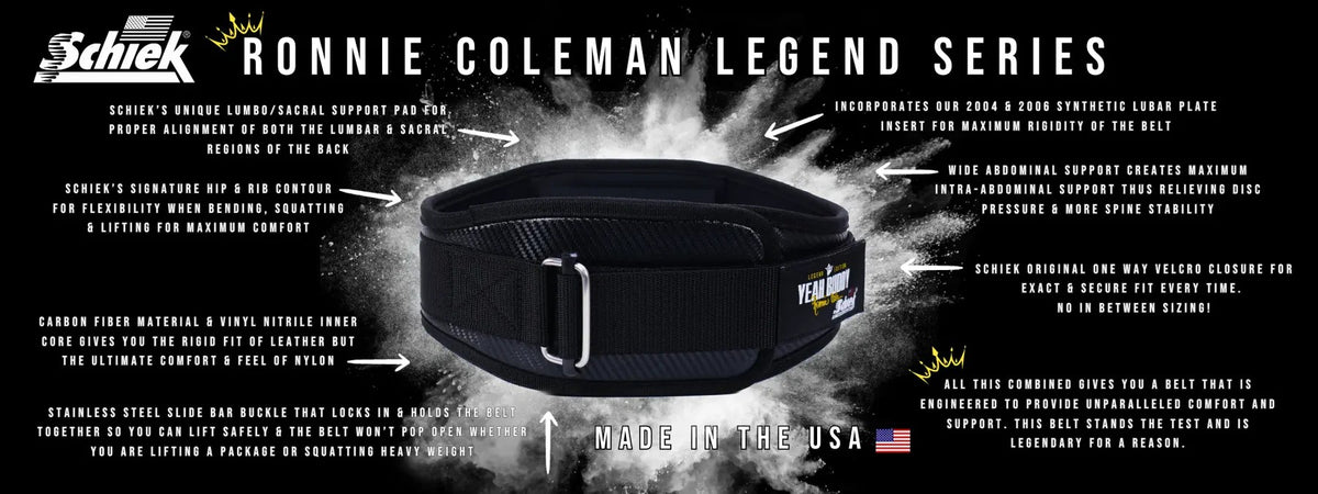 Schiek Ronnie Coleman Carbon Fiber Lifting Belt RCCF4006