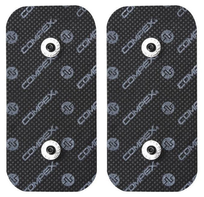 Compex Elektroden Easysnap, 2 Druckknopfanschluss, 5x10cm, 2 Stück