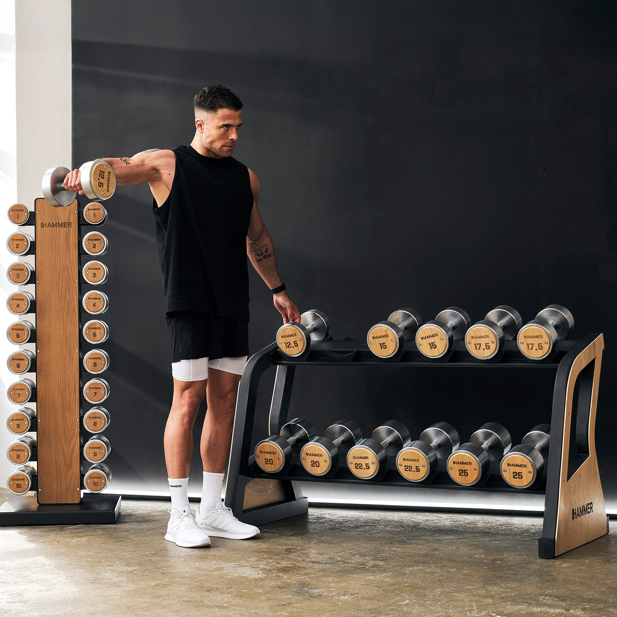 Hammer Hantelablage-Set Exclusive 12,5 - 25kg