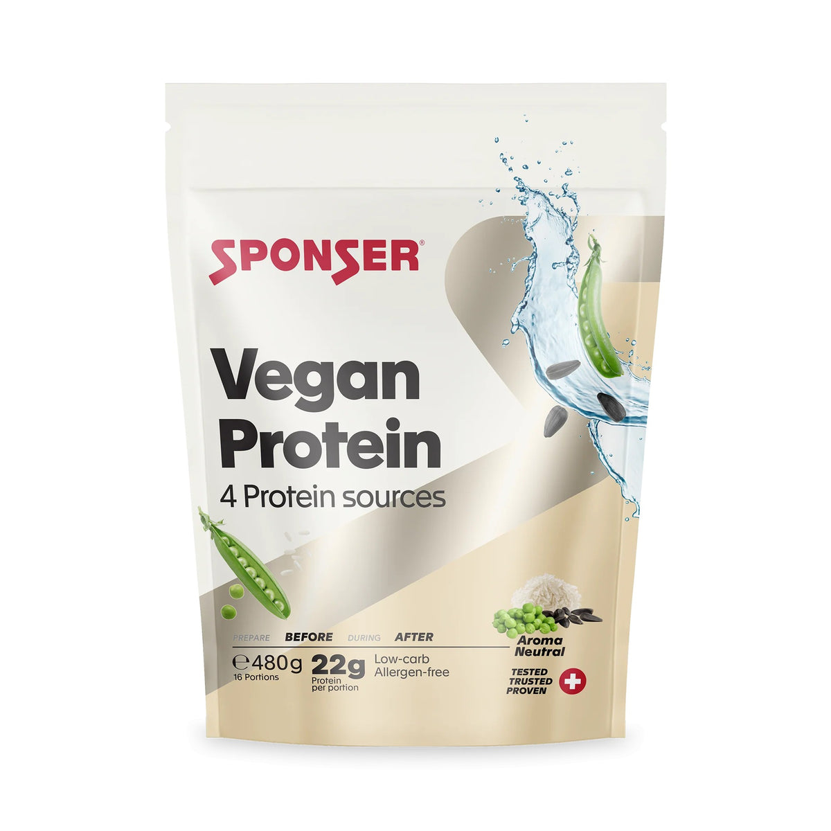 Sponser Vegan Protein 480g Beutel